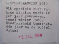 Amateurs, Sinterklaasbier 1989