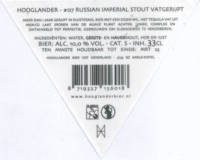 Hooglander Bier, # 07 Russian Imperial Stout Vatgerijpt Hooglander Bier, # 07 Russian Imperial Stout Vatgerijpt