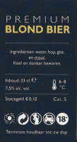 Buitenlandse bieren voor Nederlandse markt (etiket Nederlandse plaatsnaam), Premium Blond Bier