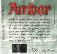 Buitenlandse bieren voor Nederlandse markt (etiket Nederlandse plaatsnaam), (Excelsior)  Amber