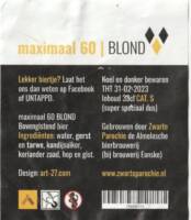 Zwarte Parochie, Maximaal 60 Blond