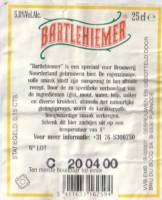 Buitenlandse bieren voor Nederlandse markt (etiket Nederlandse plaatsnaam), Bartlehiemer