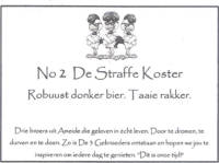 Amateurs, No 2 De Straffe Koster