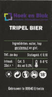 Buitenlandse bieren voor Nederlandse markt (etiket Nederlandse plaatsnaam), Hoek en Blok Tripel Bier