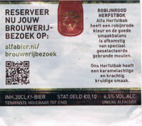 Alfa (Meens Bierbrouwerij), Reserveer nu jouw brouwerijbezoek op: (Robijnrood Herfstbok)