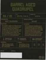 Bierbrouwerij Maallust, Barrel Aged Quadrupel BA/01