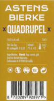 Buitenlandse bieren voor Nederlandse markt (etiket Nederlandse plaatsnaam), Astens Bierke Quadrupel