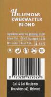 Buitenlandse bieren voor Nederlandse markt (etiket Nederlandse plaatsnaam), Hellemons Kwekwatter Blond