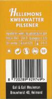 Buitenlandse bieren voor Nederlandse markt (etiket Nederlandse plaatsnaam), Hellemons Kwekwatter Pilsener