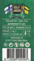Buitenlandse bieren voor Nederlandse markt (etiket Nederlandse plaatsnaam), Krijtlander IPA