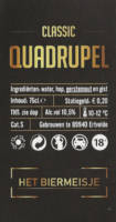 Buitenlandse bieren voor Nederlandse markt (etiket Nederlandse plaatsnaam), Het Biermeisje Classic Quadrupel