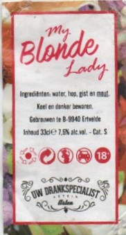 Buitenlandse bieren voor Nederlandse markt (etiket Nederlandse plaatsnaam), My Blonde Lady