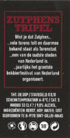 Buitenlandse bieren voor Nederlandse markt (etiket Nederlandse plaatsnaam), Zutphens Tripel