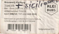 Brouwerij Kleiburg, Tripel IPA x Siciliaans