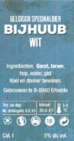 Buitenlandse bieren voor Nederlandse markt (etiket Nederlandse plaatsnaam), BijHuub Wit
