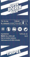 Buitenlandse bieren voor Nederlandse markt (etiket Nederlandse plaatsnaam), Super Boeren Bier Tripel