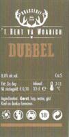 Buitenlandse bieren voor Nederlandse markt (etiket Nederlandse plaatsnaam), Brasserie 't Hert van Woabich Dubbel