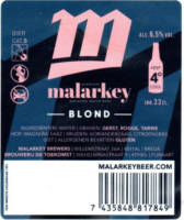 Malarkey Brewery, Blond Malarkey Brewery, Blond