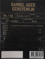 Bierbrouwerij Maallust, Barrel Aged Gerstewijn BA/02