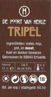 Buitenlandse bieren voor Nederlandse markt (etiket Nederlandse plaatsnaam), De Poort van Herle Tripel