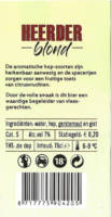 Buitenlandse bieren voor Nederlandse markt (etiket Nederlandse plaatsnaam), Heerder Blond