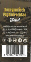 Buitenlandse bieren voor Nederlandse markt (etiket Nederlandse plaatsnaam), Bourgondisch Papendrechtse Blond