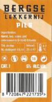 Buitenlandse bieren voor Nederlandse markt (etiket Nederlandse plaatsnaam), Bergse Lekkernij Pils