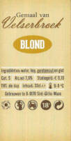 Buitenlandse bieren voor Nederlandse markt (etiket Nederlandse plaatsnaam), Gemaal van Velserbroek Blond