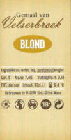 Buitenlandse bieren voor Nederlandse markt (etiket Nederlandse plaatsnaam), Gemaal van Velserbroek Blond