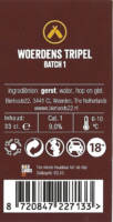 Buitenlandse bieren voor Nederlandse markt (etiket Nederlandse plaatsnaam), Woerdens Tripel