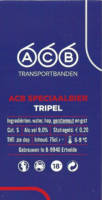 Buitenlandse bieren voor Nederlandse markt (etiket Nederlandse plaatsnaam), ACB Transportbanden Speciaalbier Tripel