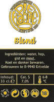 Buitenlandse bieren voor Nederlandse markt (etiket Nederlandse plaatsnaam), Blond