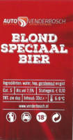 Buitenlandse bieren voor Nederlandse markt (etiket Nederlandse plaatsnaam), Blond Speciaal Bier