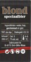 Buitenlandse bieren voor Nederlandse markt (etiket Nederlandse plaatsnaam), Blond Speciaalbier