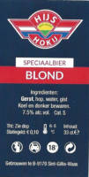 Buitenlandse bieren voor Nederlandse markt (etiket Nederlandse plaatsnaam), Hijs Hoki  Speciaalbier Blond