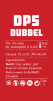 Buitenlandse bieren voor Nederlandse markt (etiket Nederlandse plaatsnaam), DPS Dubbel