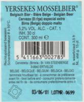 Buitenlandse bieren voor Nederlandse markt (etiket Nederlandse plaatsnaam), Yersekes Mosselbier