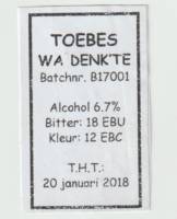 Toebes Bier, WA Denk'te Toebes Bier, WA Denk'te
