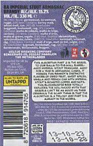 Uiltje Brewing Company, BA Imperial Stout Armagnac Brandy (The Allgorithm PT2)