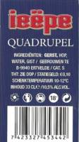 Buitenlandse bieren voor Nederlandse markt (etiket Nederlandse plaatsnaam), Ieëpe Quadrupel