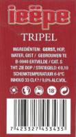Buitenlandse bieren voor Nederlandse markt (etiket Nederlandse plaatsnaam), Ieëpe Tripel