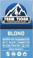 Buitenlandse bieren voor Nederlandse markt (etiket Nederlandse plaatsnaam), Team Tiona Blond