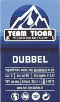 Buitenlandse bieren voor Nederlandse markt (etiket Nederlandse plaatsnaam), Team Tiona Dubbel