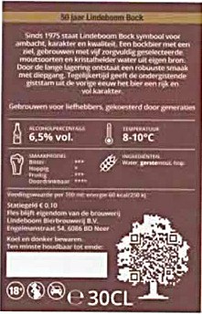 Lindeboom Bierbrouwerij, Bock 50 jaar