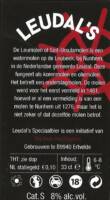 Buitenlandse bieren voor Nederlandse markt (etiket Nederlandse plaatsnaam), Leudal's(Dubbel)
