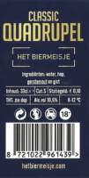 Buitenlandse bieren voor Nederlandse markt (etiket Nederlandse plaatsnaam), Het Biermeisje Classic Quadrupel