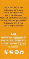 Buitenlandse bieren voor Nederlandse markt (etiket Nederlandse plaatsnaam), (Bree Blief Bree) Blond