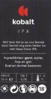 Buitenlandse bieren voor Nederlandse markt (etiket Nederlandse plaatsnaam), Kobalt IPA